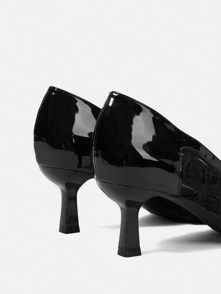 Pantofi cu toc SHEIN, negru