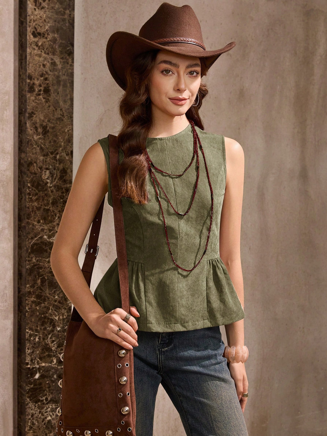 Top SHEIN, verde