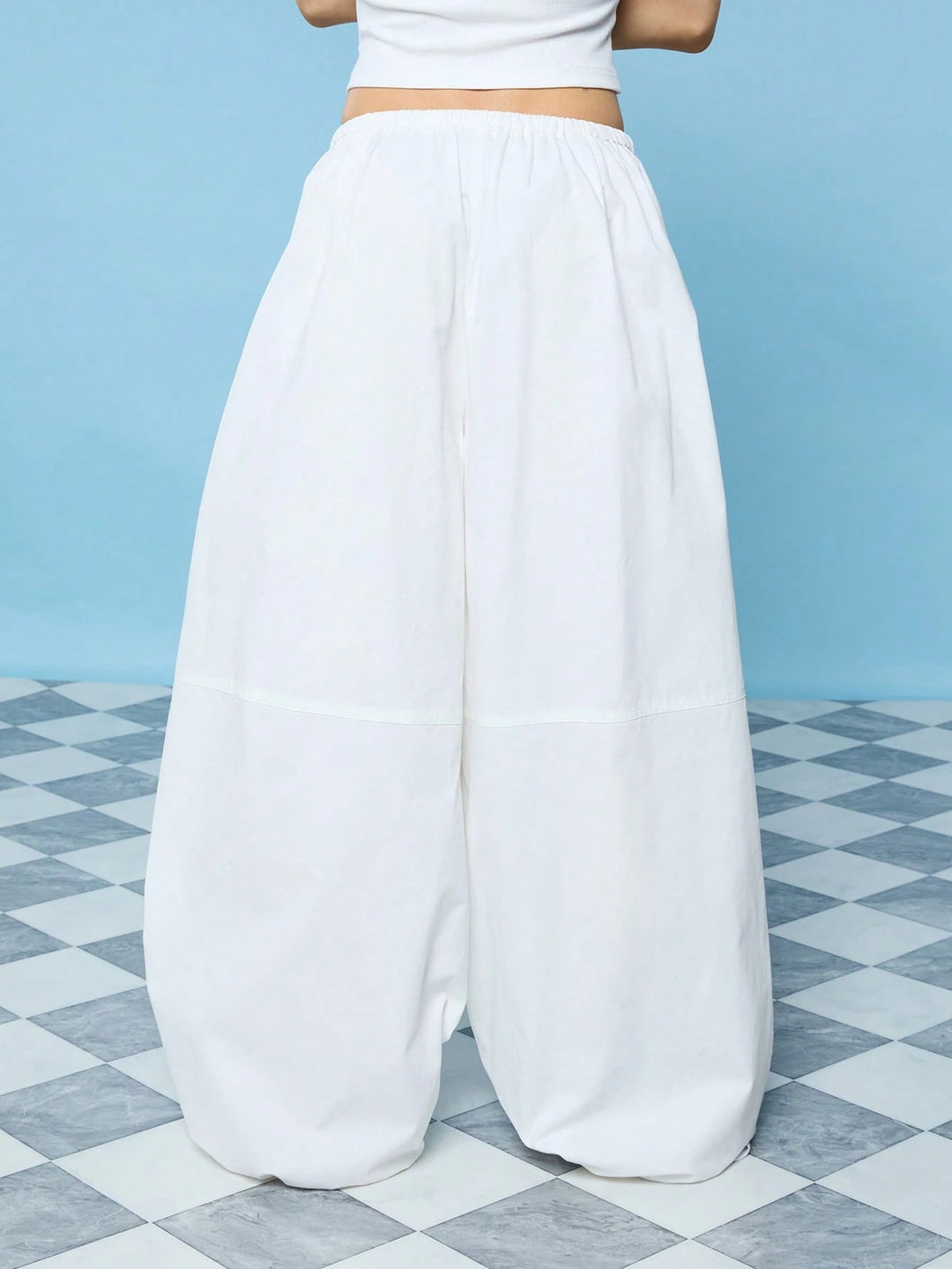 Pantaloni SHEIN, alb