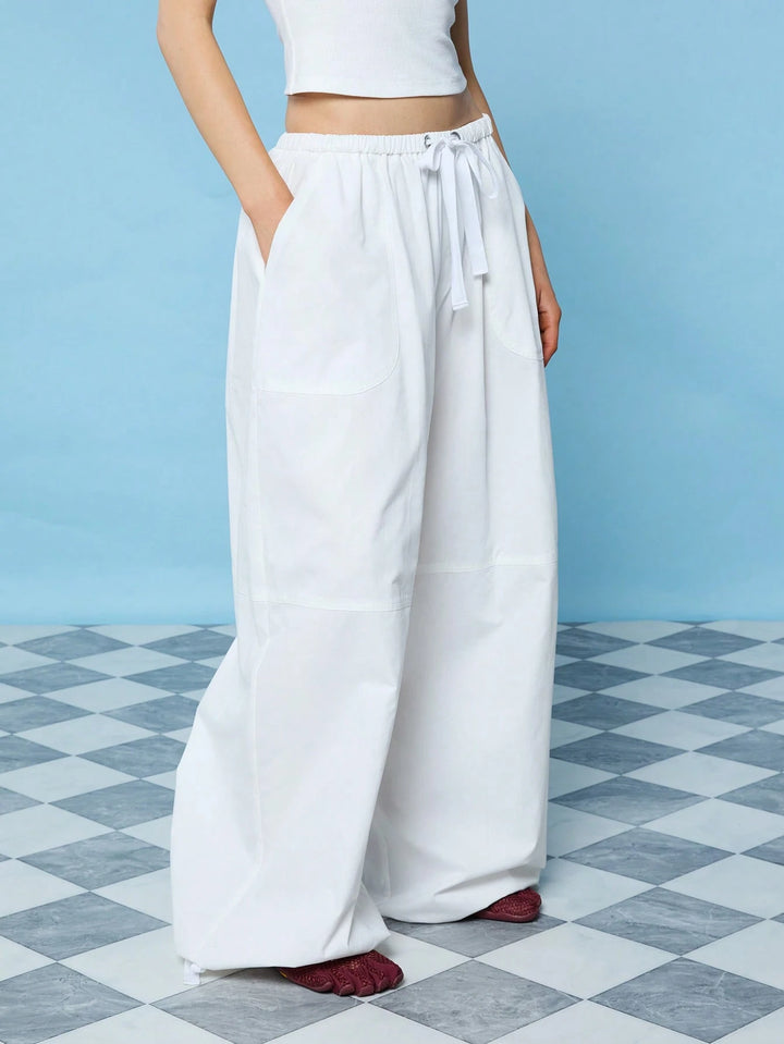 Pantaloni SHEIN, alb