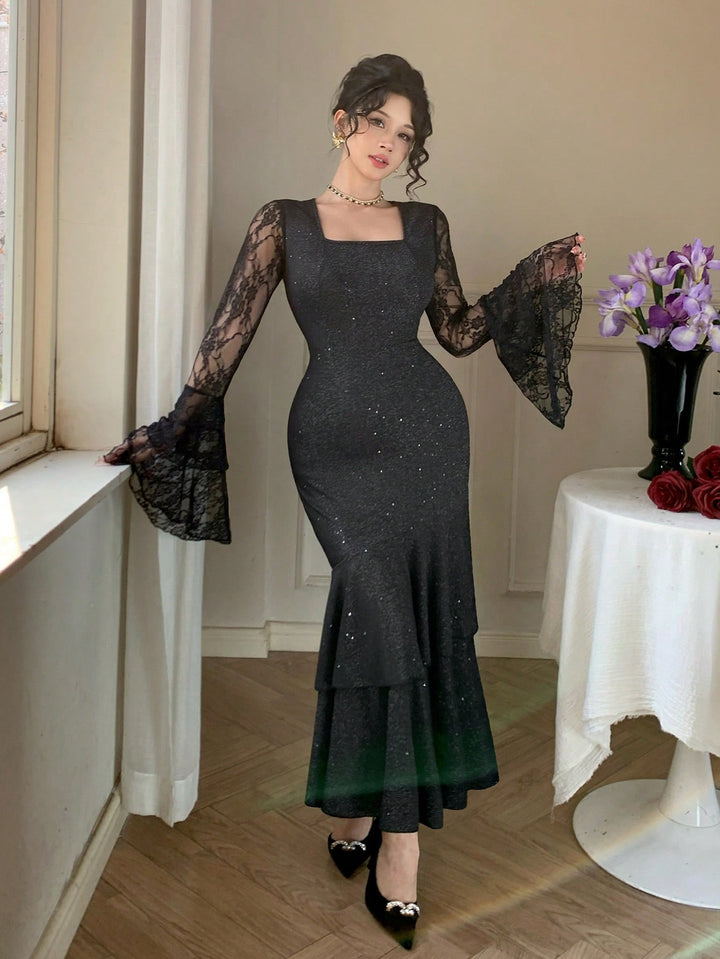Rochie midi SHEIN, negru
