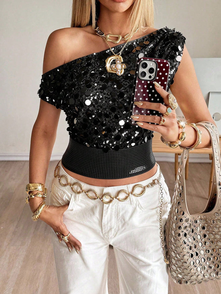Top SHEIN, negru