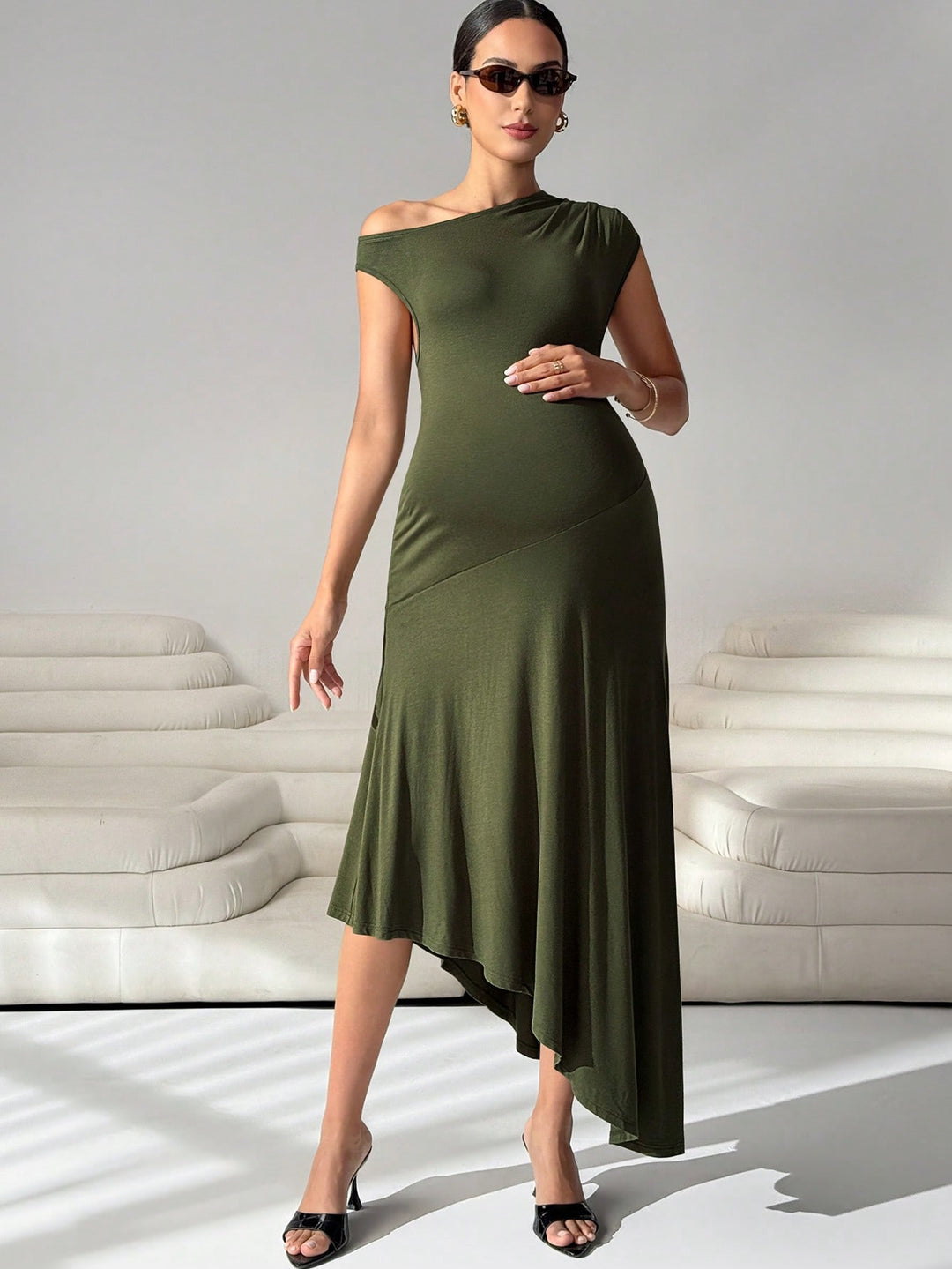 Rochie SHEIN, kaki