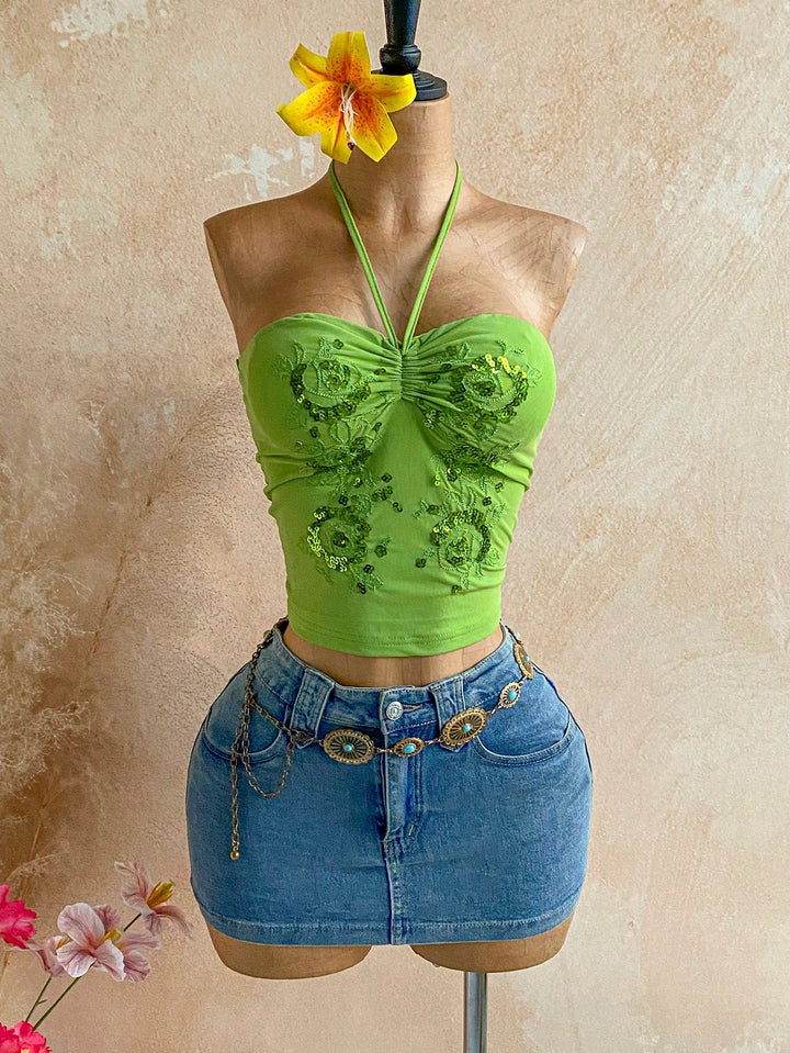 Top SHEIN, verde