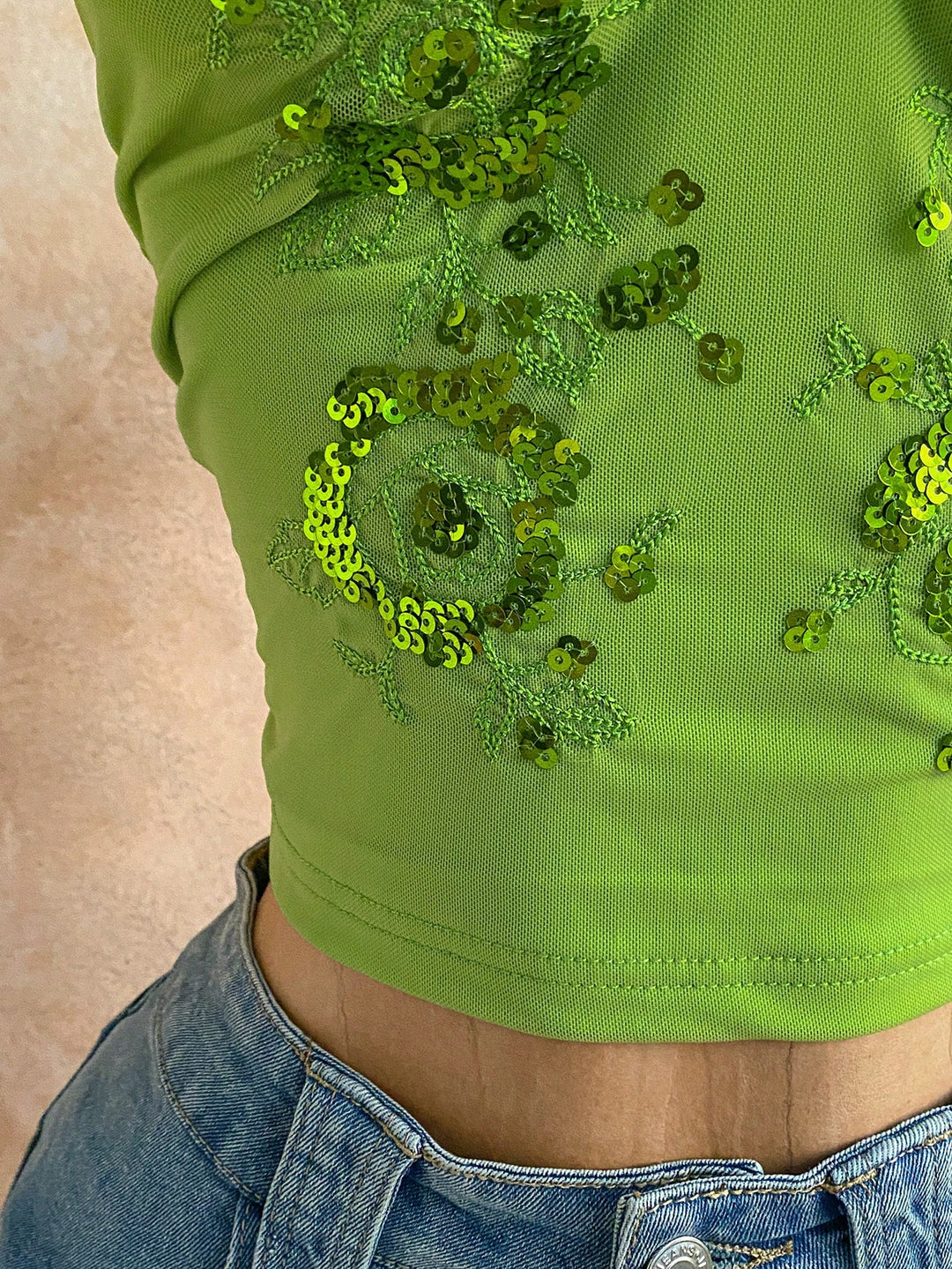 Top SHEIN, verde
