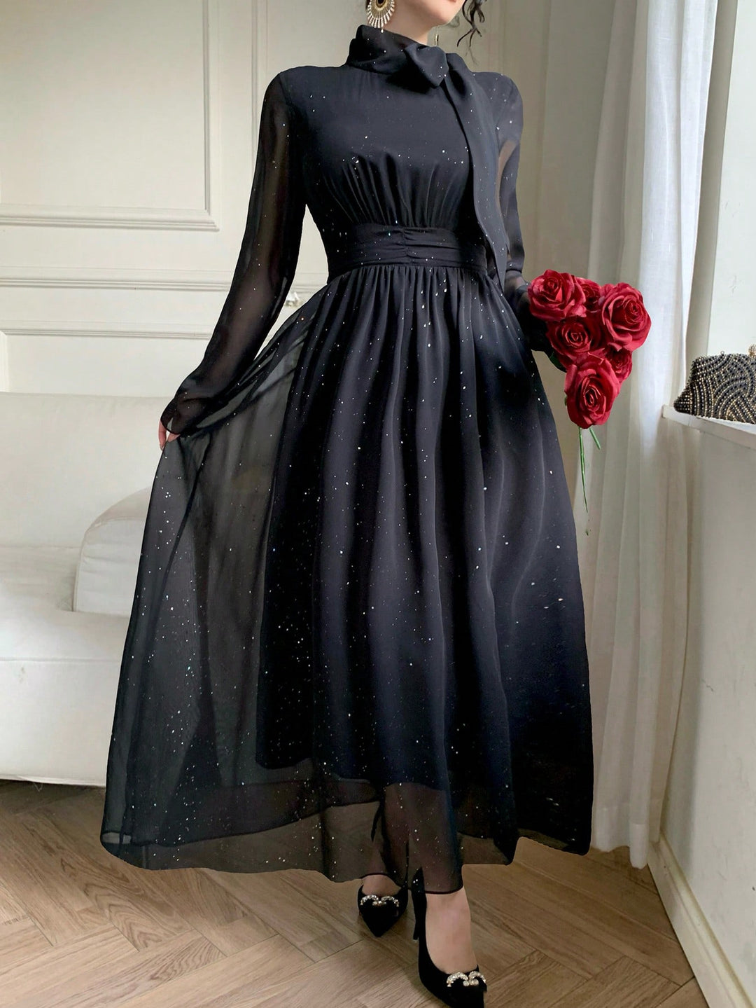 Rochie midi SHEIN, negru
