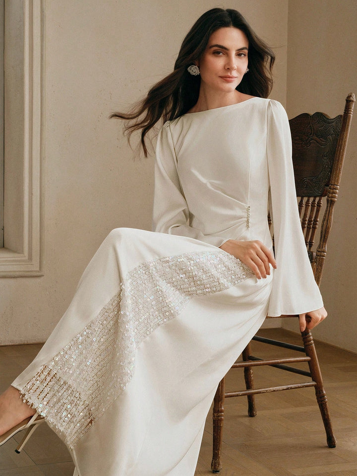 Rochie maxi SHEIN, alb