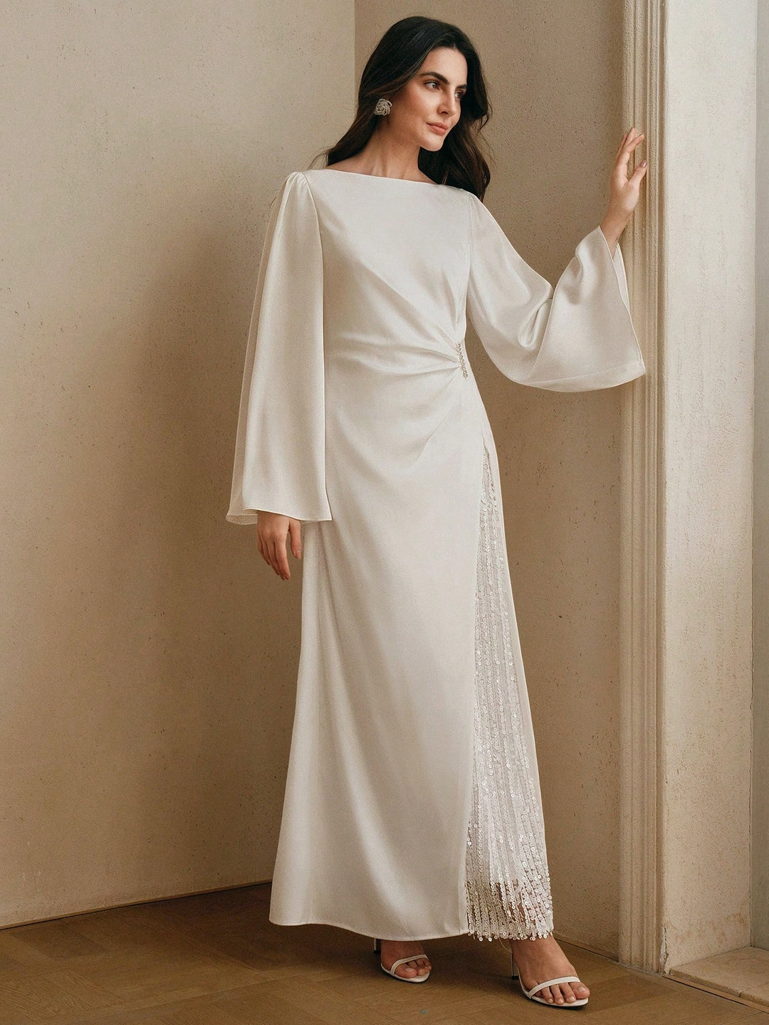 Rochie maxi SHEIN, alb