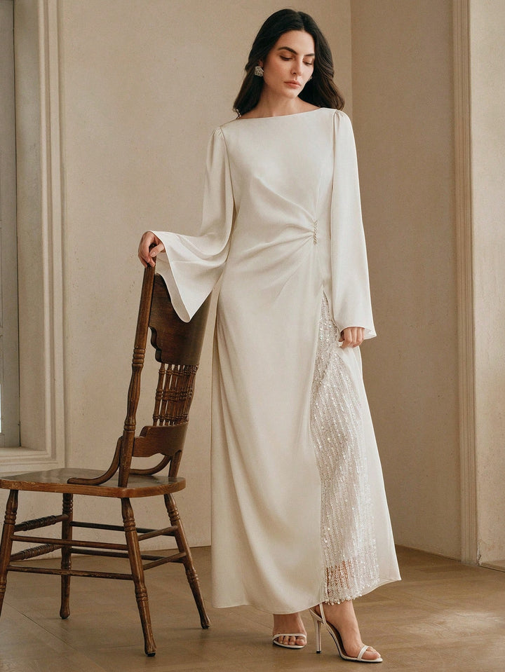 Rochie maxi SHEIN, alb
