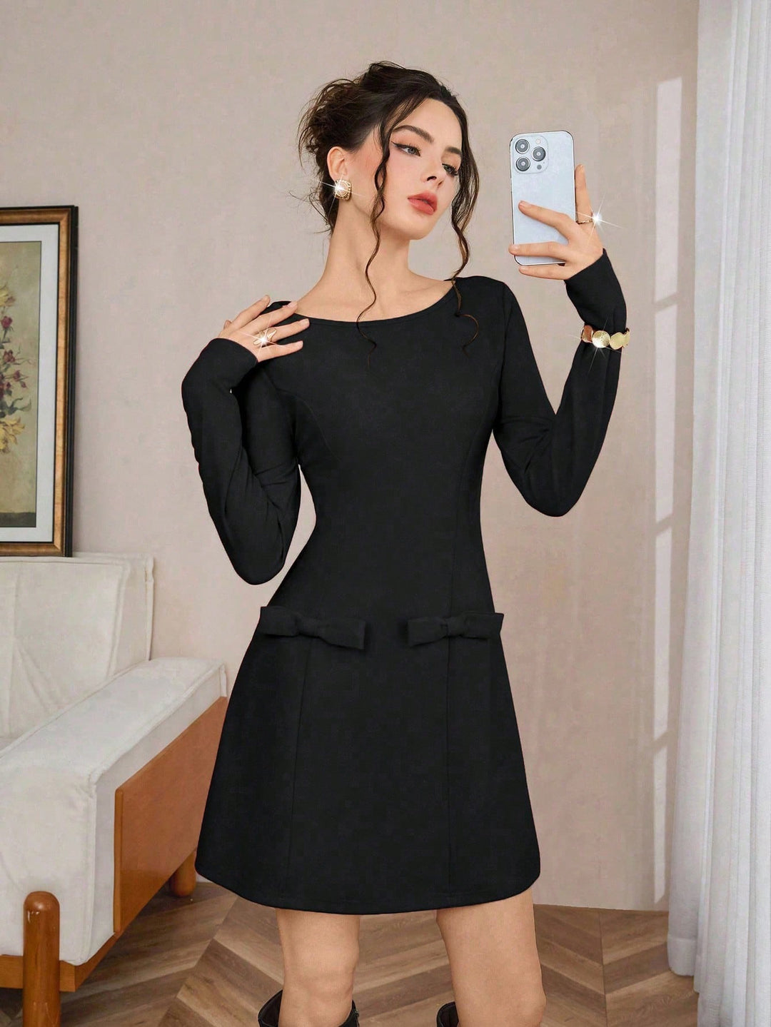 Rochie scurtă SHEIN, negru