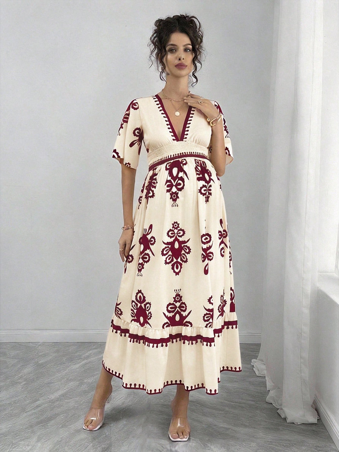 Rochie maxi SHEIN, mix culori