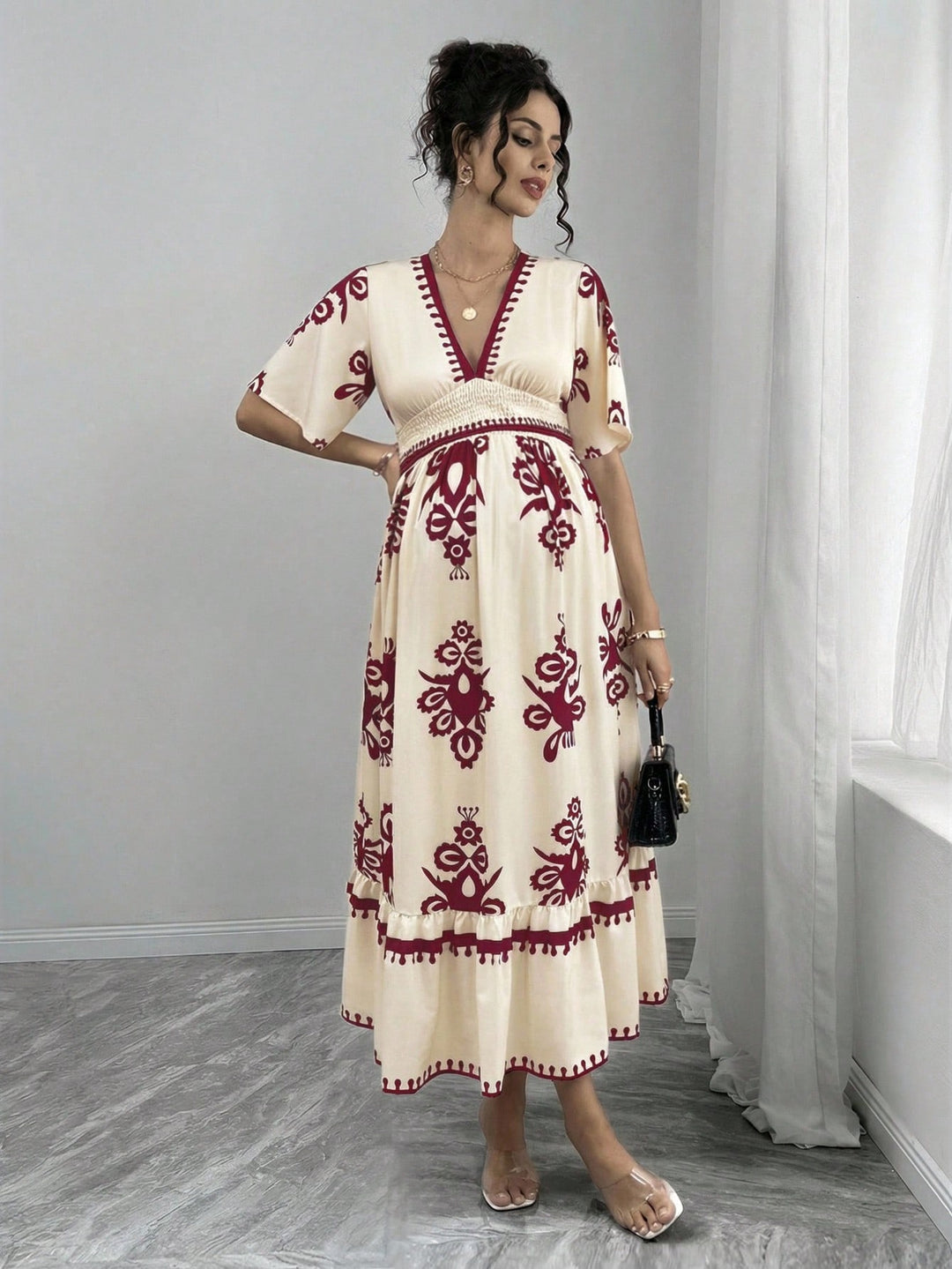 Rochie maxi SHEIN, mix culori