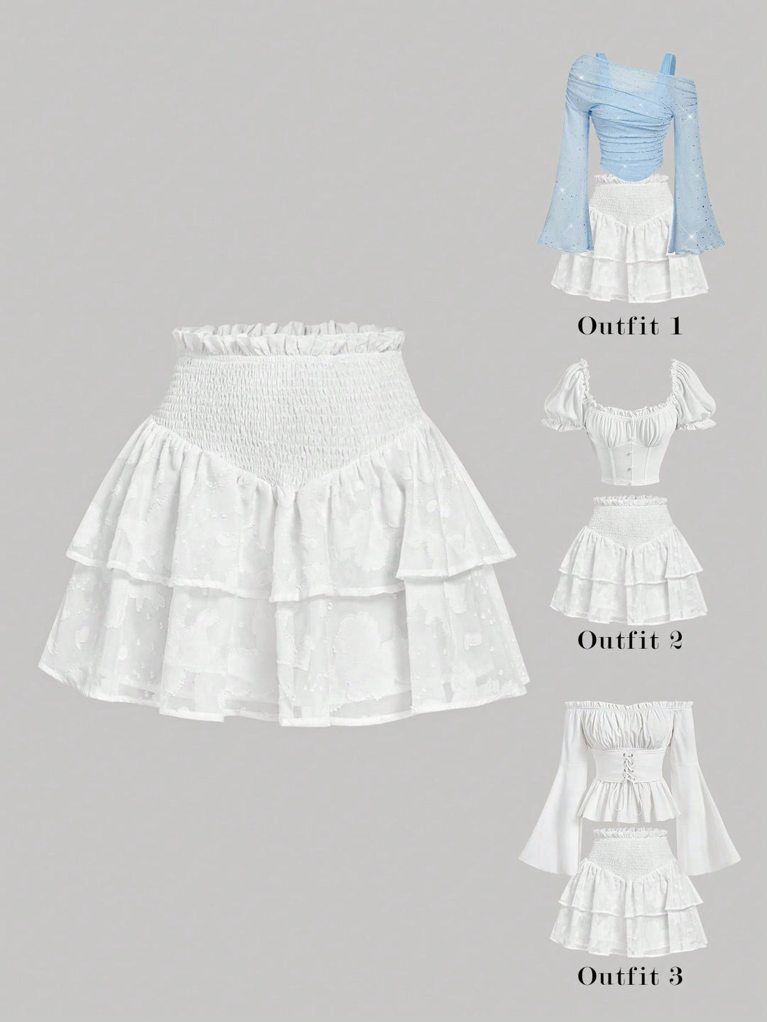 SHEIN miniszoknya, fehér