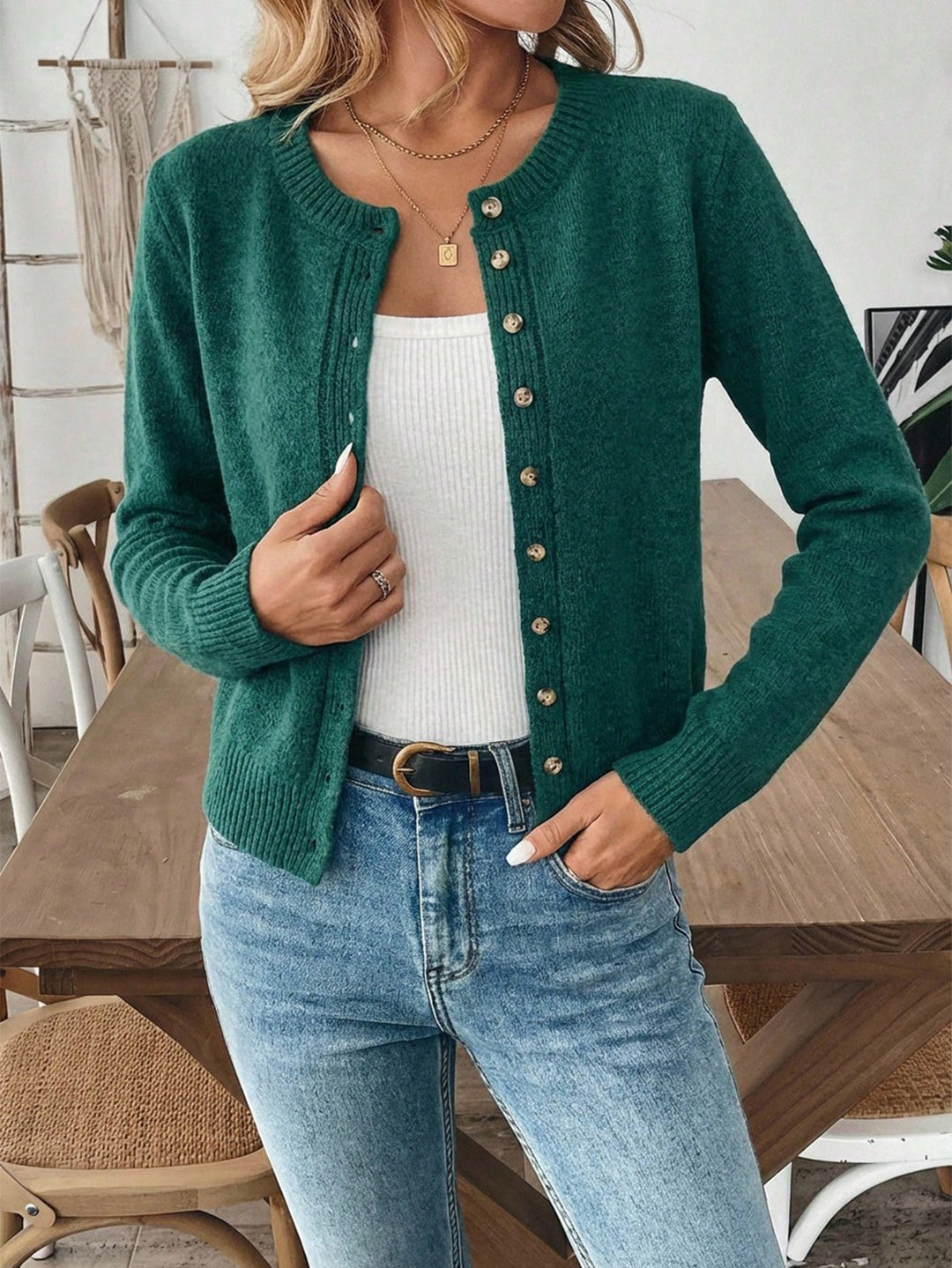 SHEIN kardigán, zöld