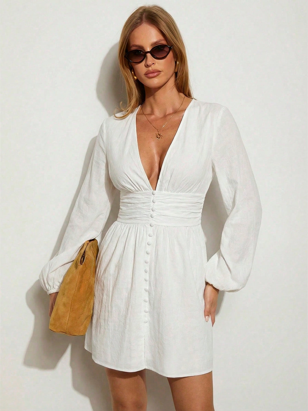 Rochie scurtă SHEIN, alb