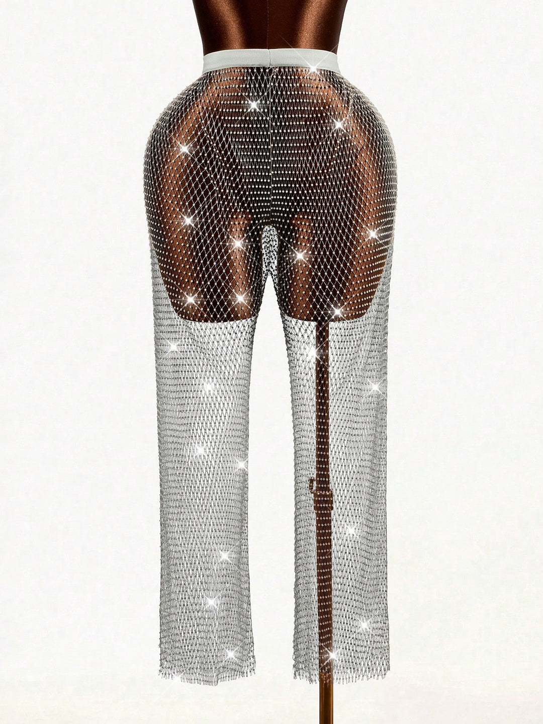 Pantaloni SHEIN, argintiu