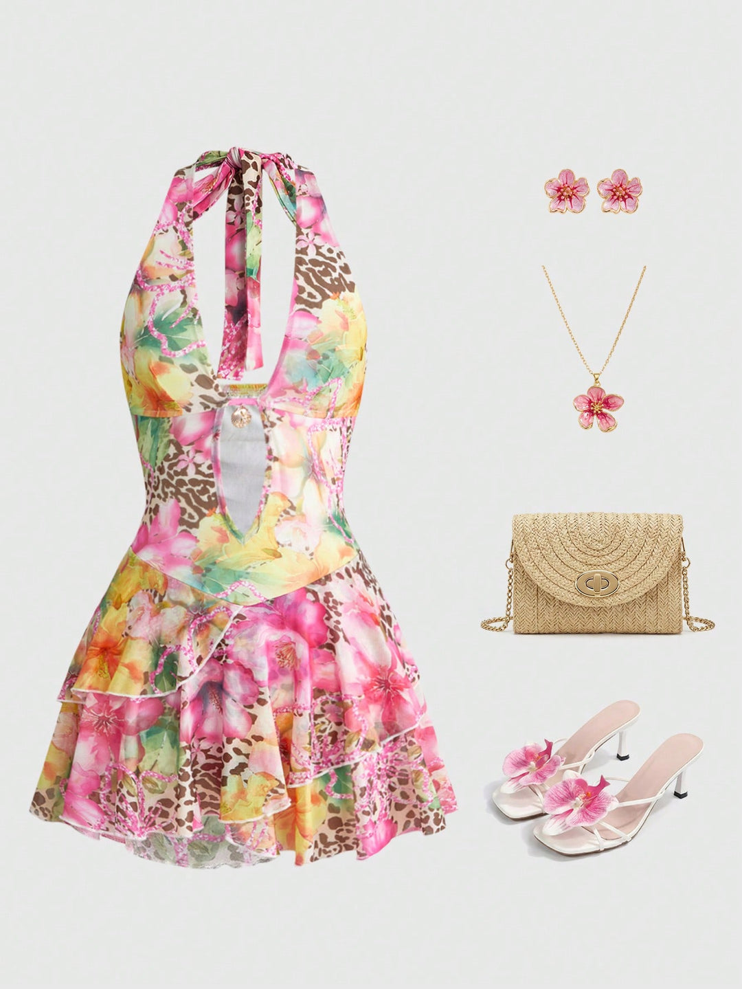 Rochie mini SHEIN, mix culori