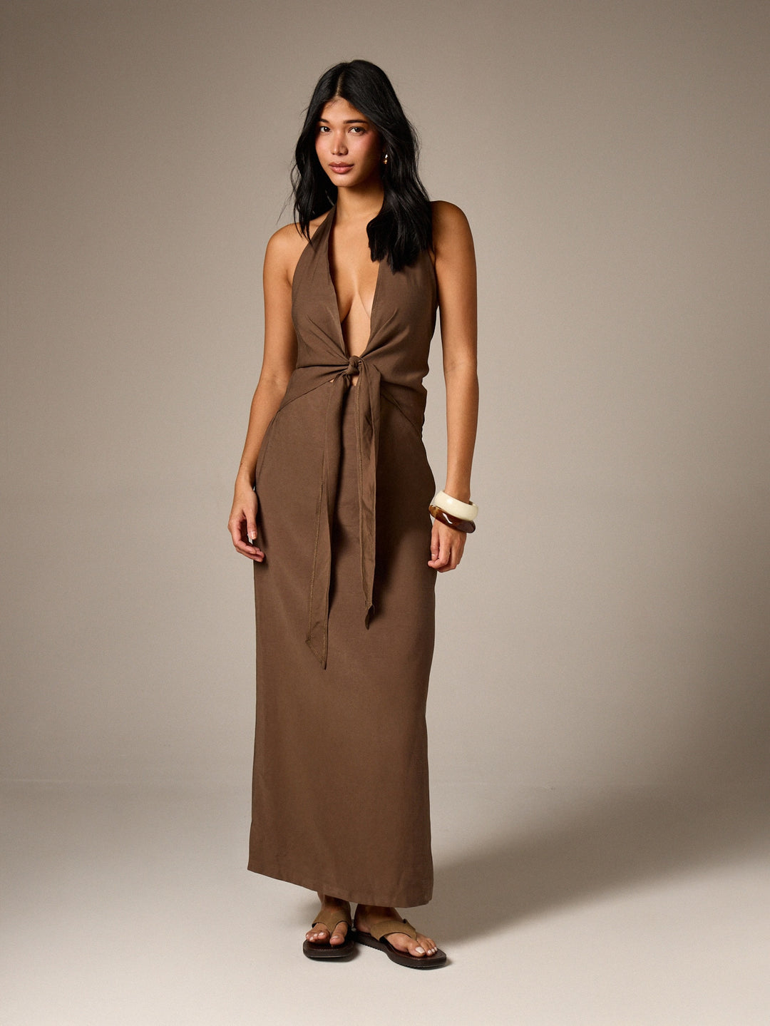 Rochie maxi SHEIN, maro
