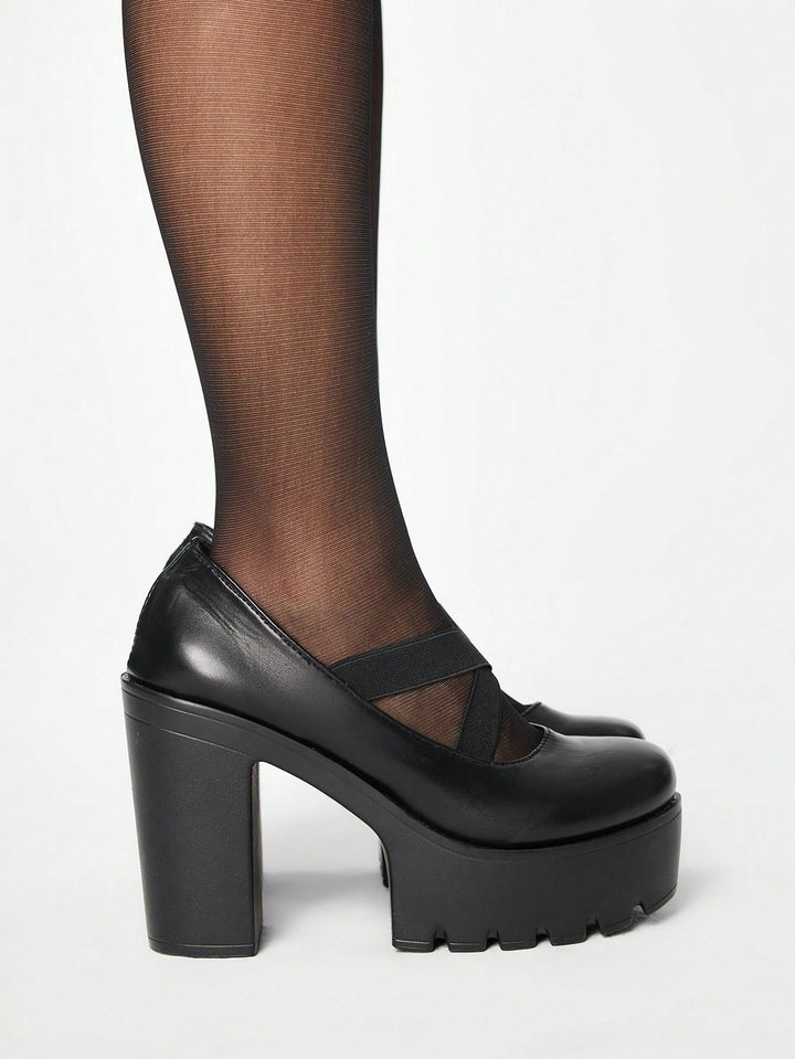 Pantofi cu toc SHEIN, negru