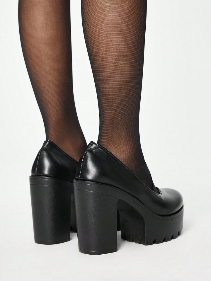 Pantofi cu toc SHEIN, negru