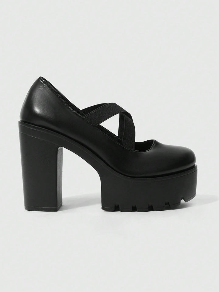 Pantofi cu toc SHEIN, negru