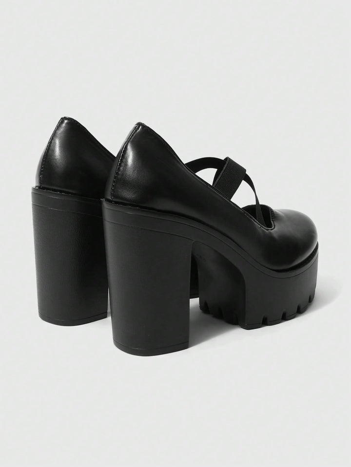 Pantofi cu toc SHEIN, negru