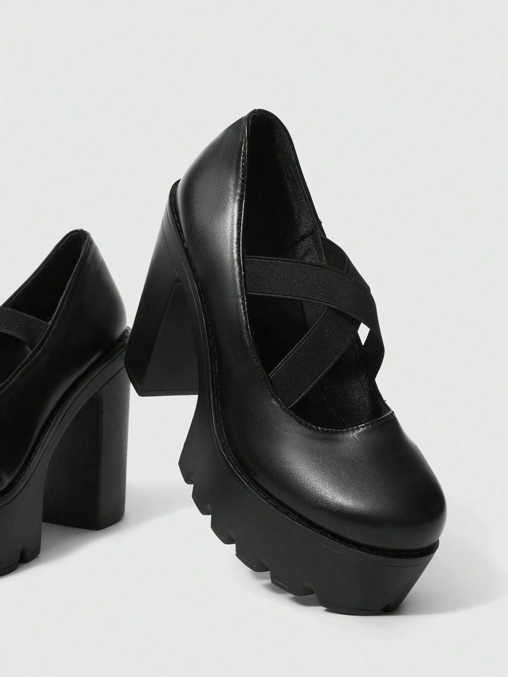 Pantofi cu toc SHEIN, negru