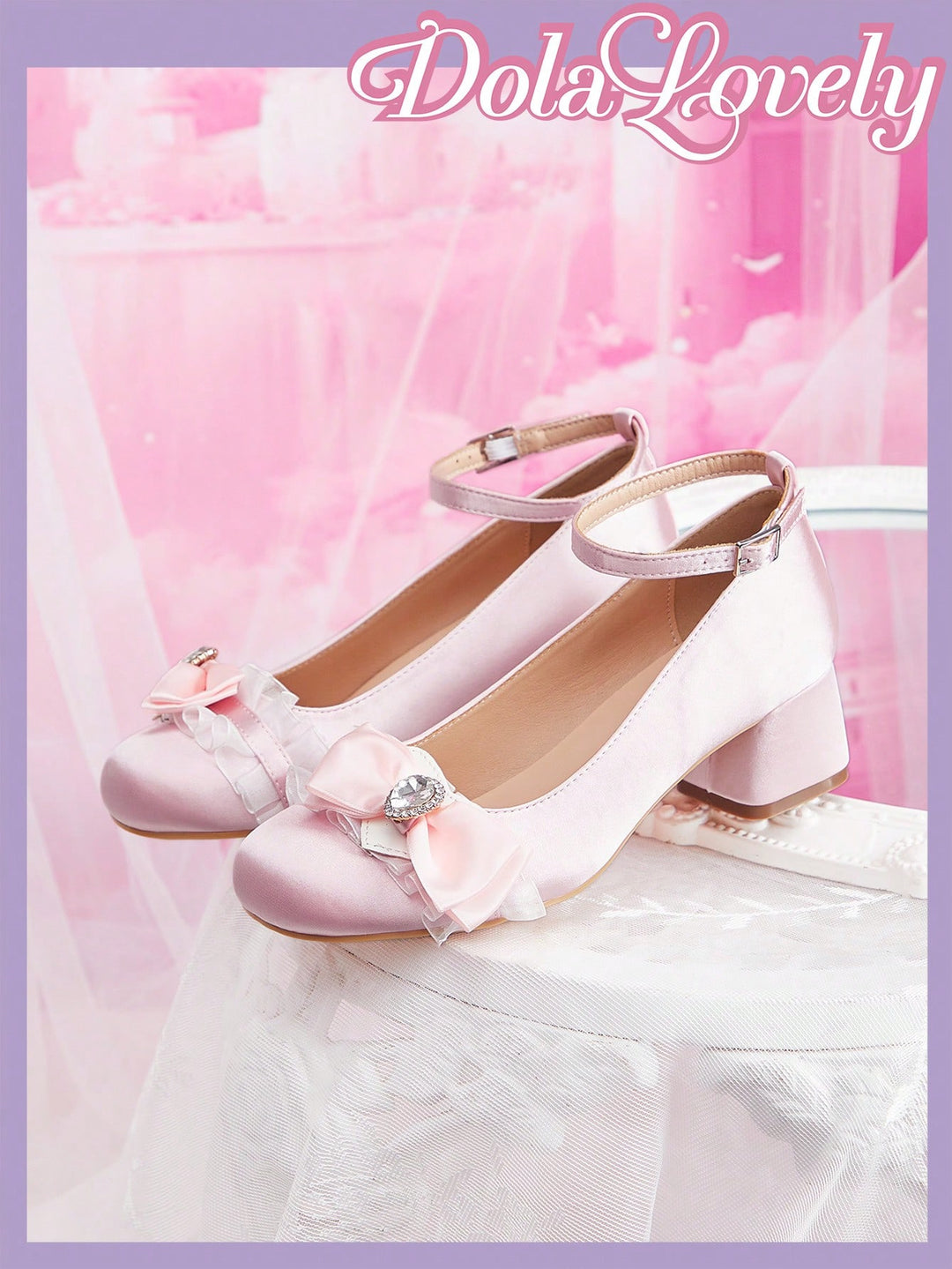 Pantofi cu toc SHEIN, roz
