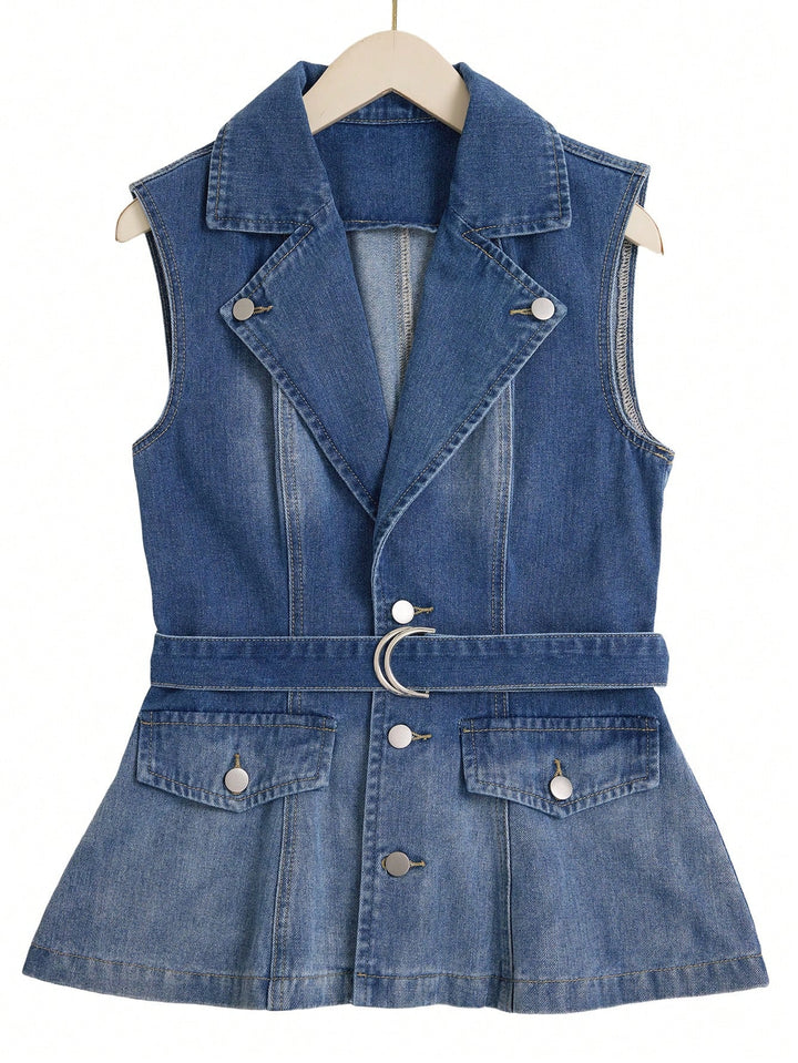 Jachetă denim SHEIN, albastru