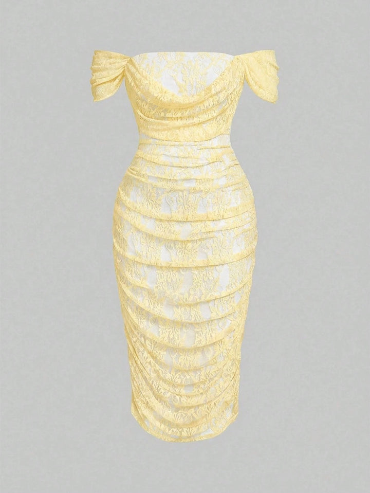 Rochie midi SHEIN, galben