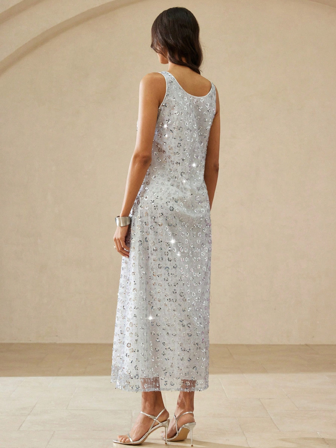 Rochie maxi SHEIN, gri