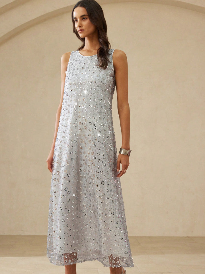 Rochie maxi SHEIN, gri