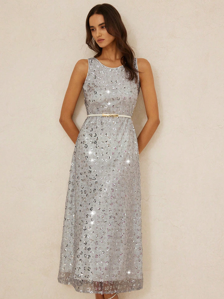 Rochie maxi SHEIN, gri