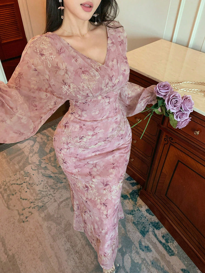 Rochie maxi SHEIN, roz