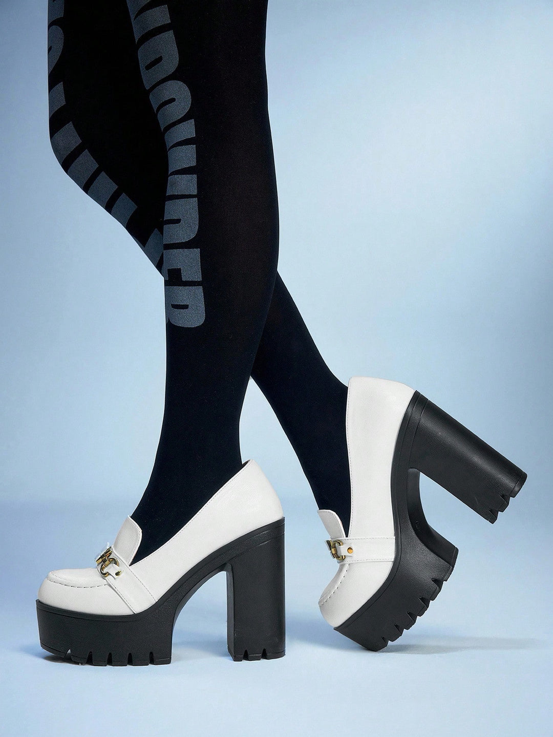Pantofi cu toc SHEIN, alb
