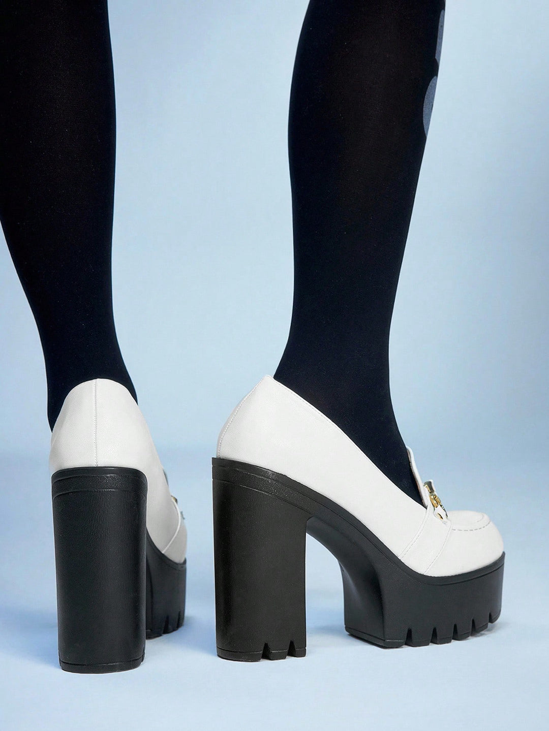 Pantofi cu toc SHEIN, alb