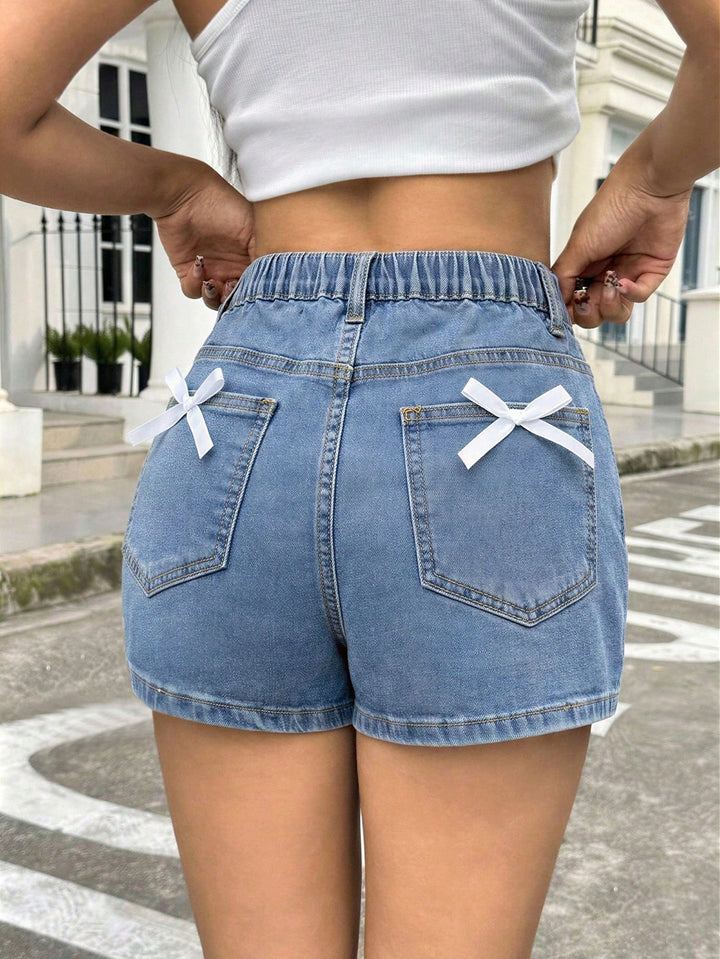 Pantaloni scurți SHEIN, albastru