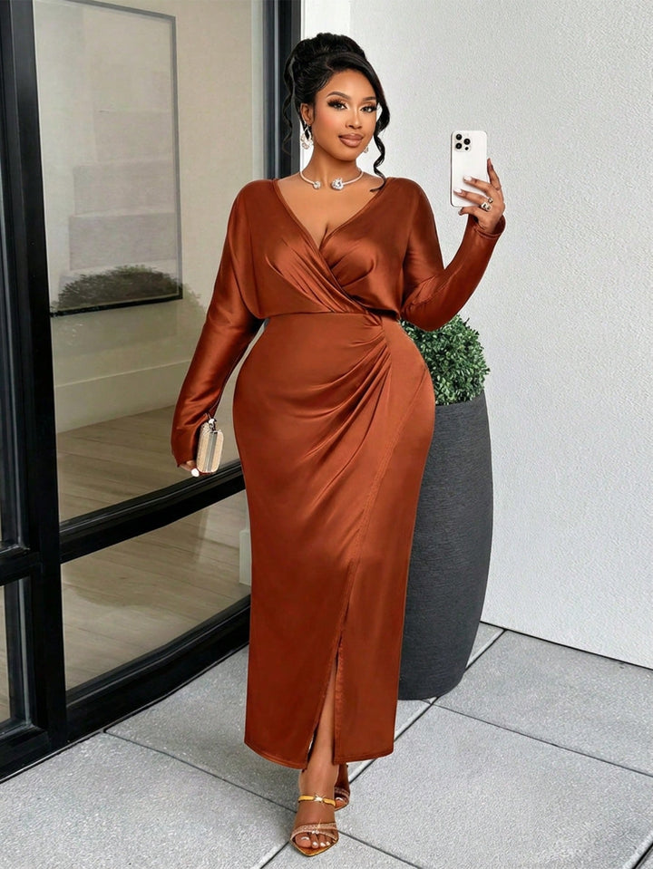 Rochie maxi SHEIN, maro