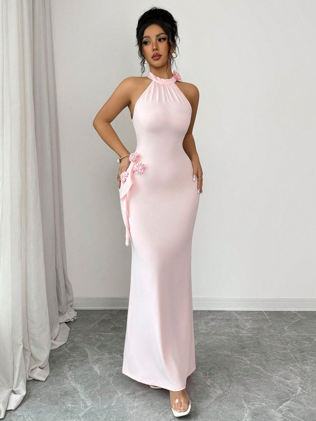 Rochie maxi SHEIN, roz