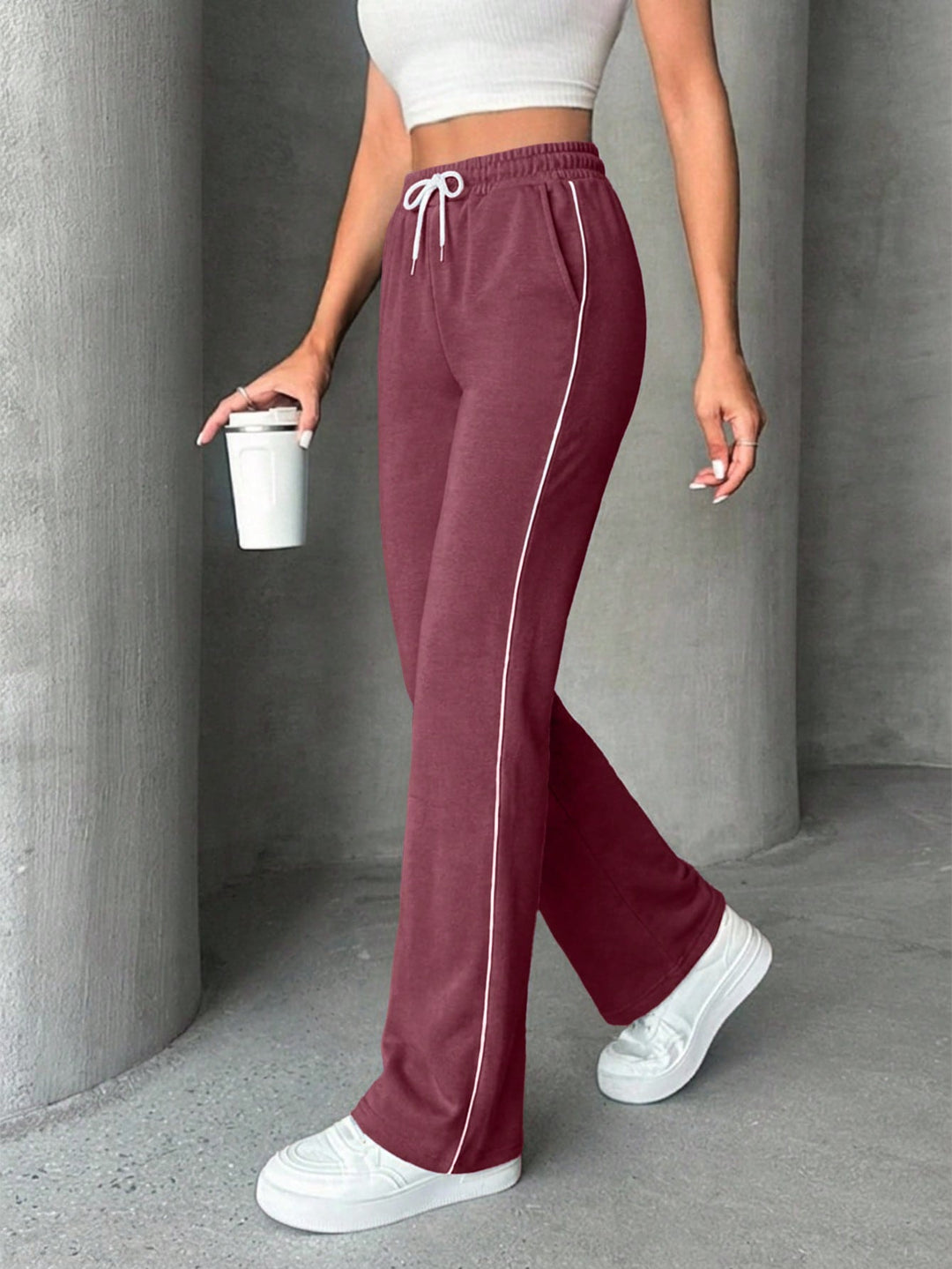 Pantaloni SHEIN, roz