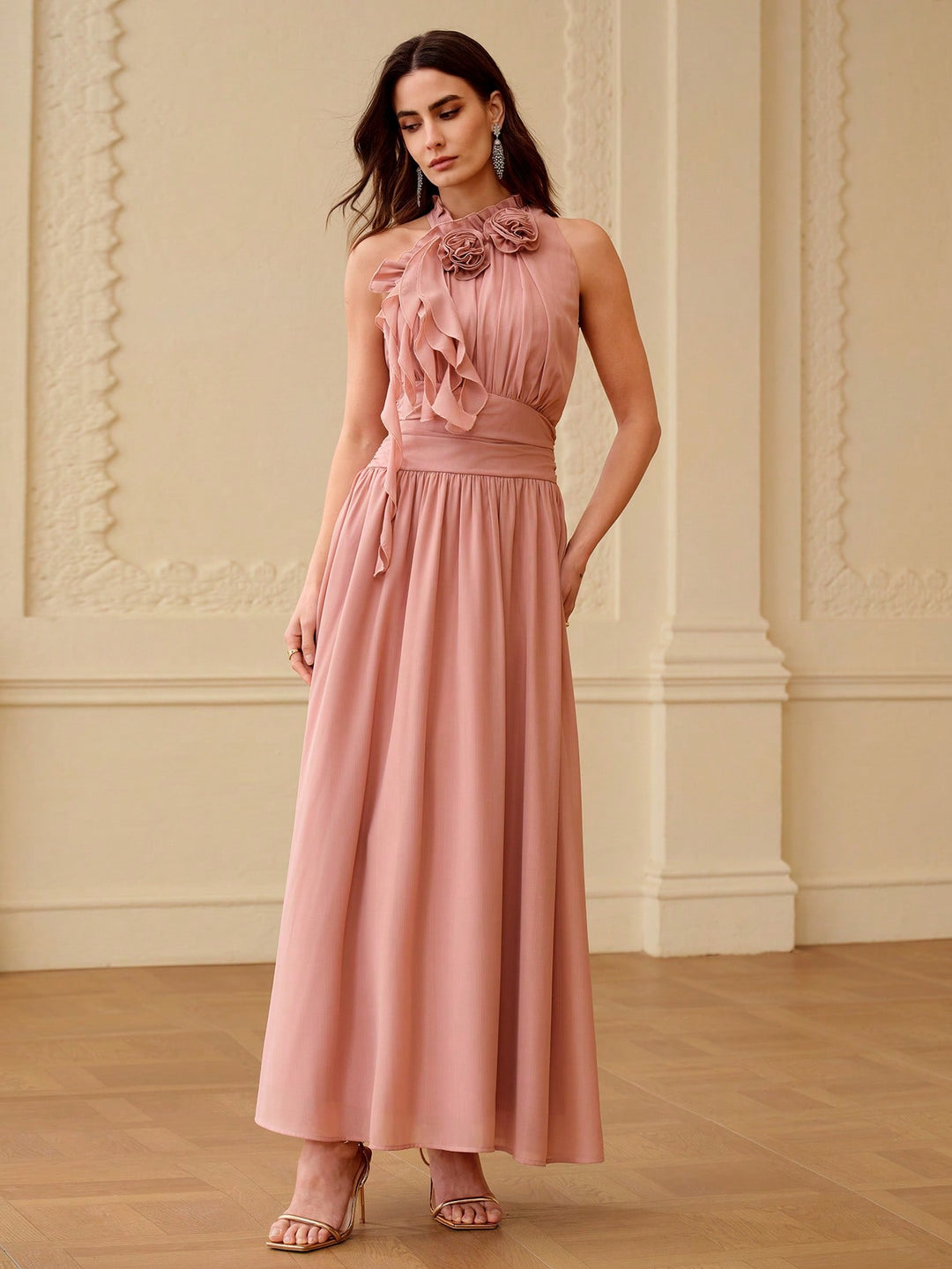 Rochie maxi SHEIN, roz