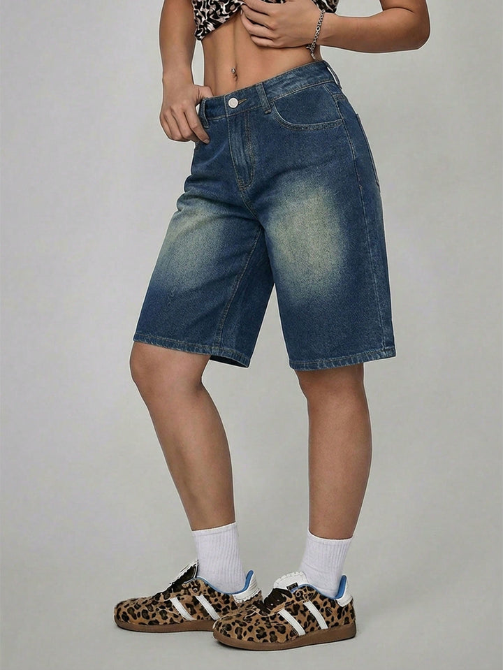 Pantaloni scurți SHEIN, albastru