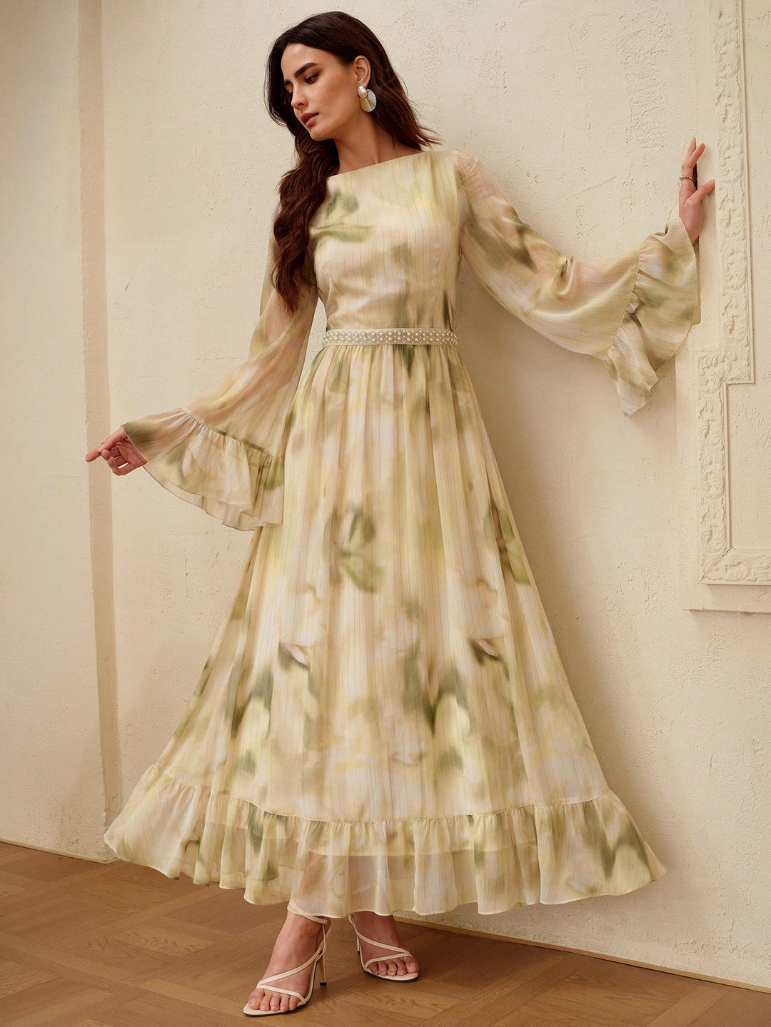 Rochie maxi SHEIN, verde