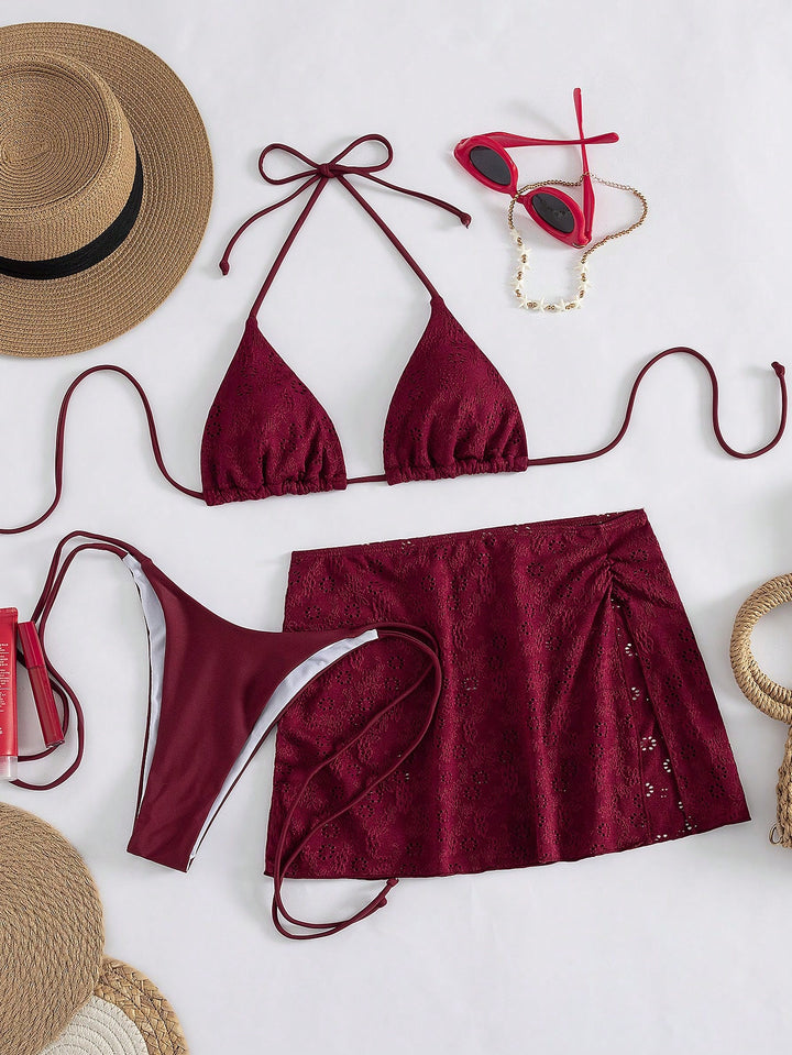Set bikini SHEIN, roșu