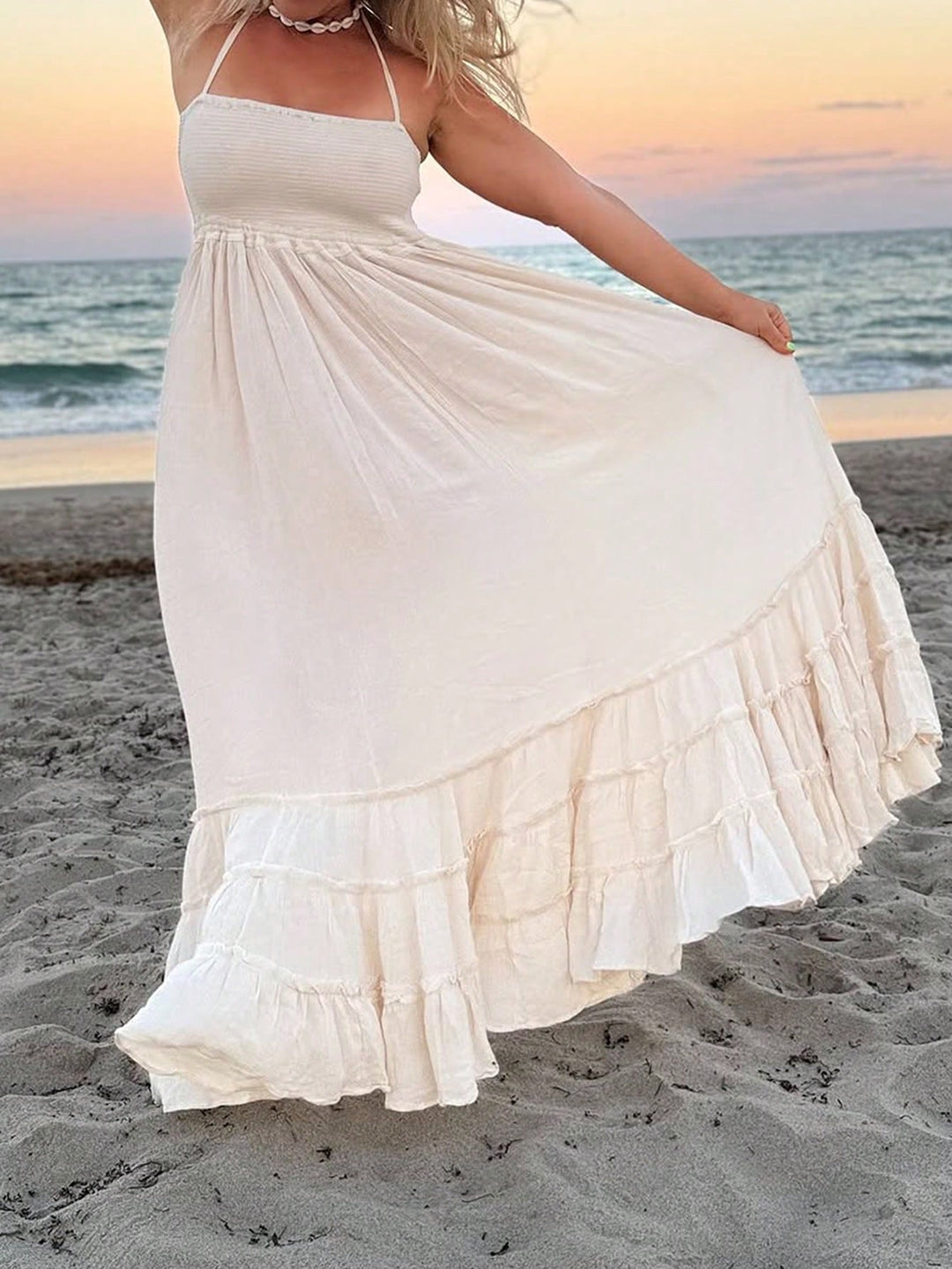 Rochie maxi SHEIN, bej