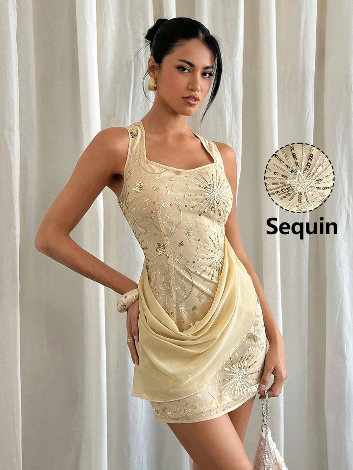 Rochie scurtă SHEIN, bej