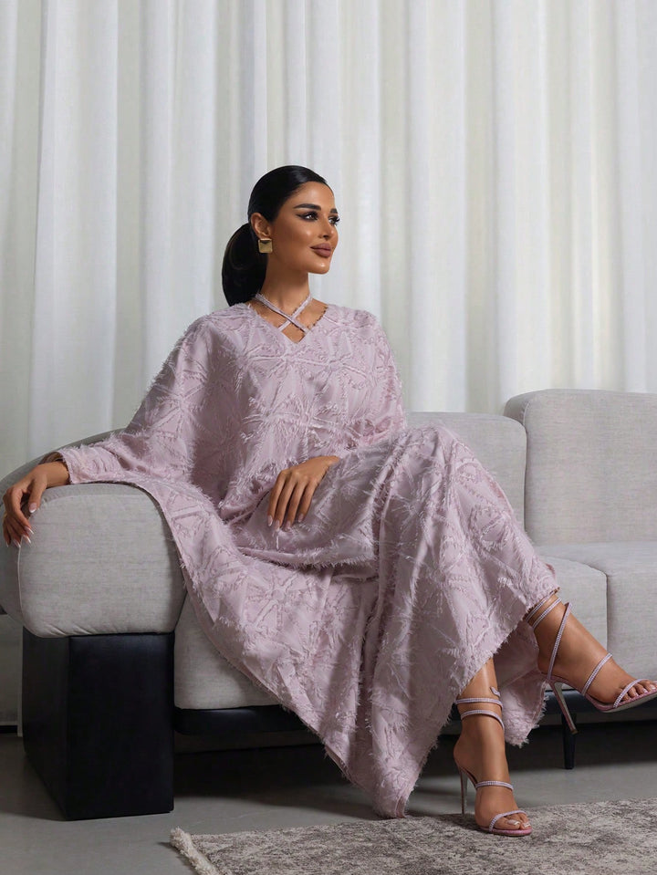 Set caftan și jalabiya SHEIN, mov