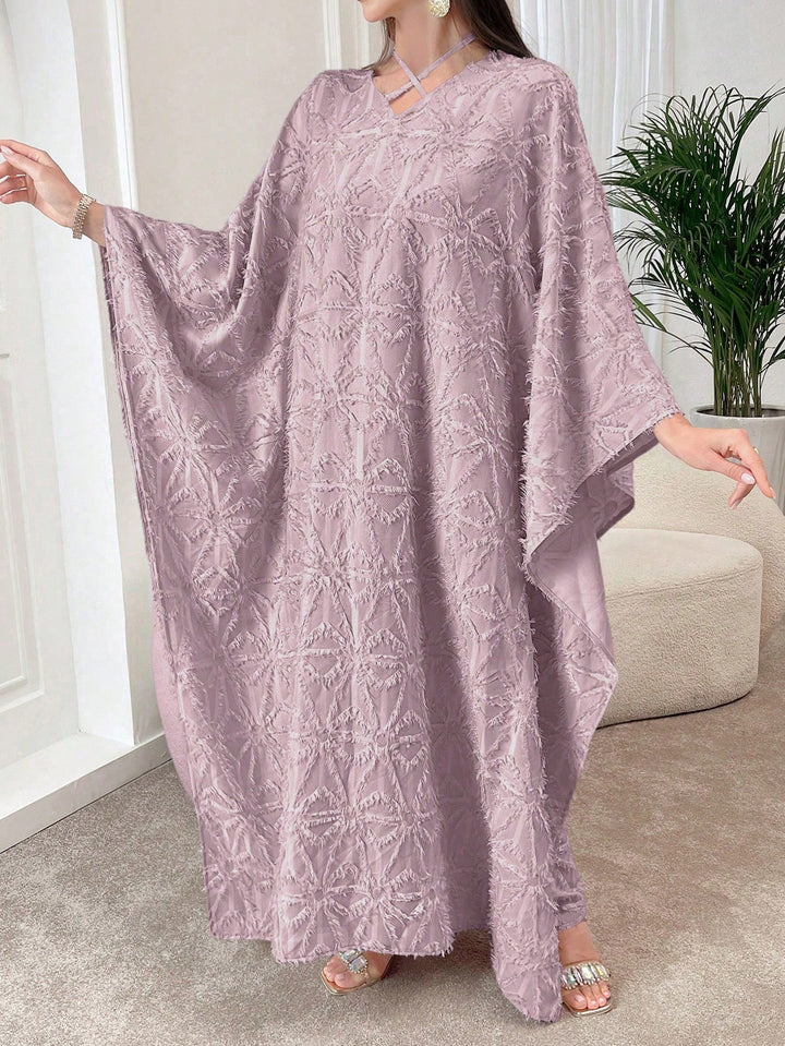 Set caftan și jalabiya SHEIN, mov