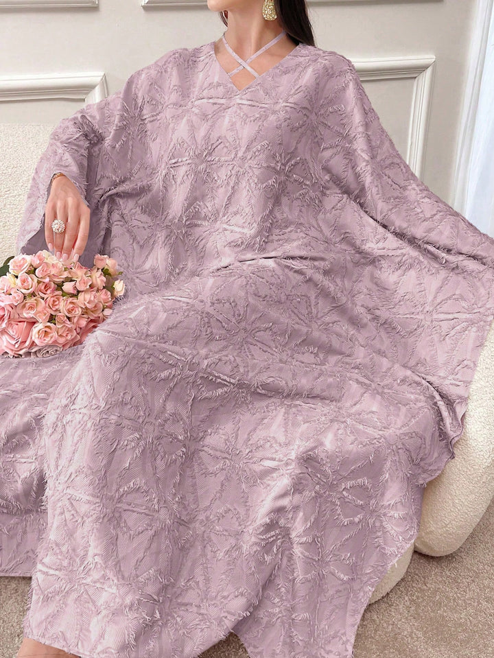 Set caftan și jalabiya SHEIN, mov