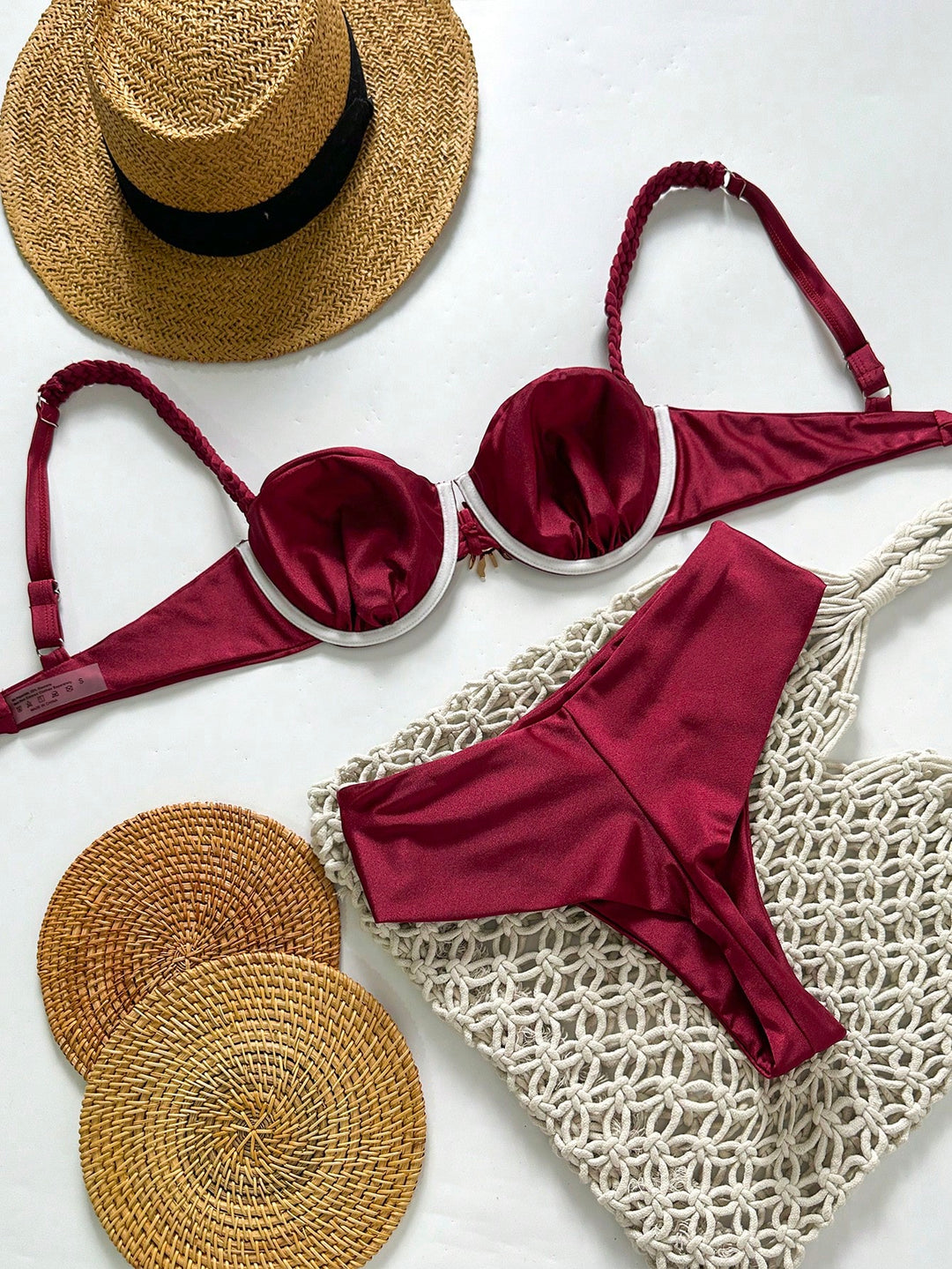 Set bikini SHEIN, vișiniu